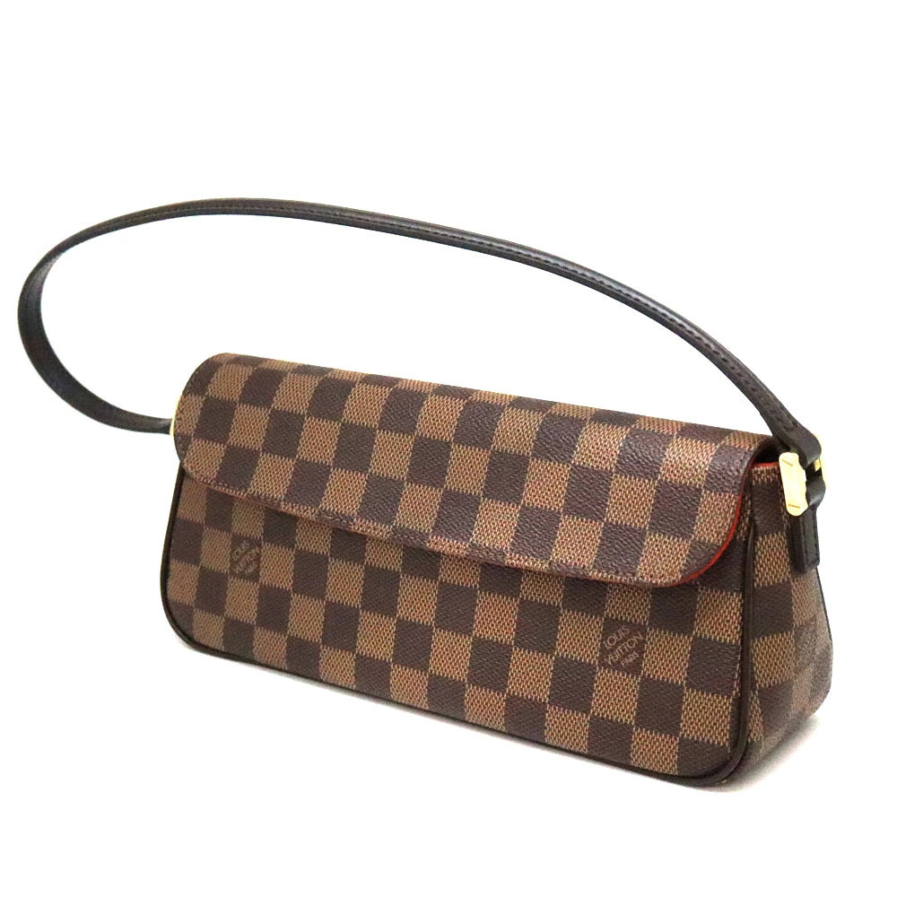 LOUIS VUITTON Recoleta Shoulder Bag Damier Canvas Ebene Brown LV